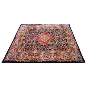 Traditional Persian Blue Meshed Rug