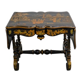 Antique Chinoiserie Lacquered Desk