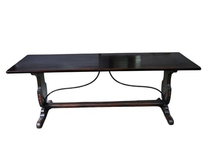 18th Century Spanish Baroque Oak Wood Table