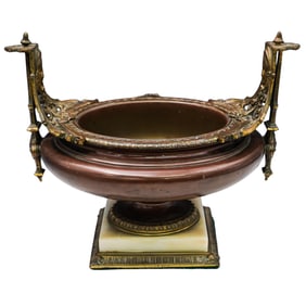 Antique French Empire Bronze Centerpiece Bowl