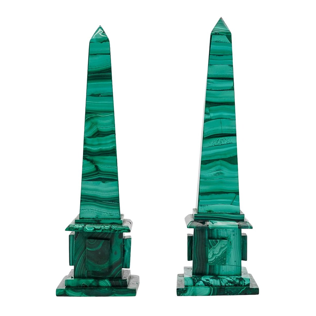 Pair Of Malachite Obelisks (1 of 6)