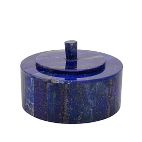 Lapis Lazuli Tessellated Round Box