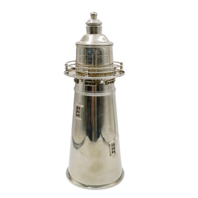 Authentic Models Chrome Plated Lighthouse Cocktail Shaker
