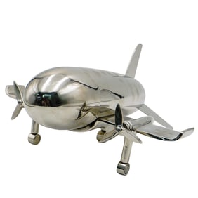 Godinger Silver Plated Propeller Plane Cocktail Shaker