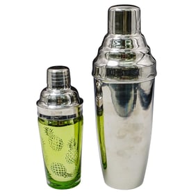 Pair of Chrome Plated Cocktail Shakers
