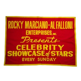 Rocky Maciano & Al Falloni Celebrity Showcase of The Stars Felt Banner