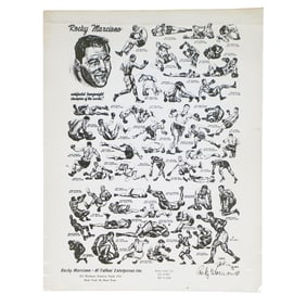 (5 pcs) Assorted Rocky Marciano (1923-1969, American) Poster Mock-Ups