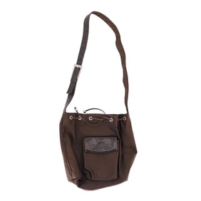 Vintage Gianni Versace Nylon and Leather Basket Bag