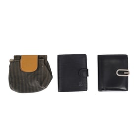 (3 Pcs) Collection of Men’s Designer Wallets (Fendi, Gucci, LV)