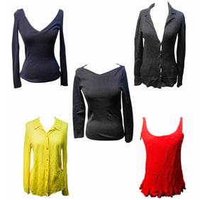 (5 Pcs) Vintage Designer Women’s Tops (Versace, Fendi, Valentino)