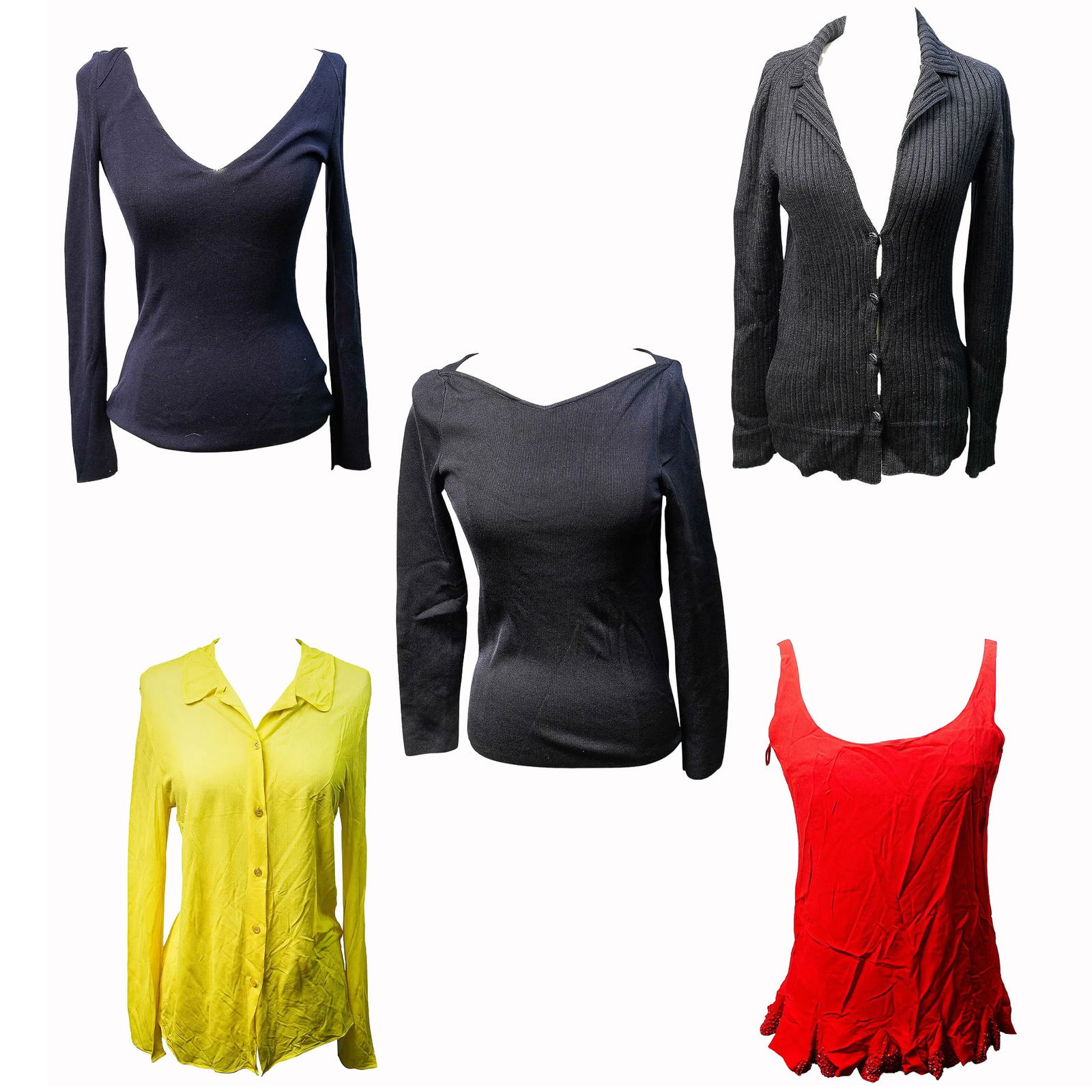 (5 Pcs) Vintage Designer Women’s Tops (Versace, Fendi, Valentino) (1 of 14)