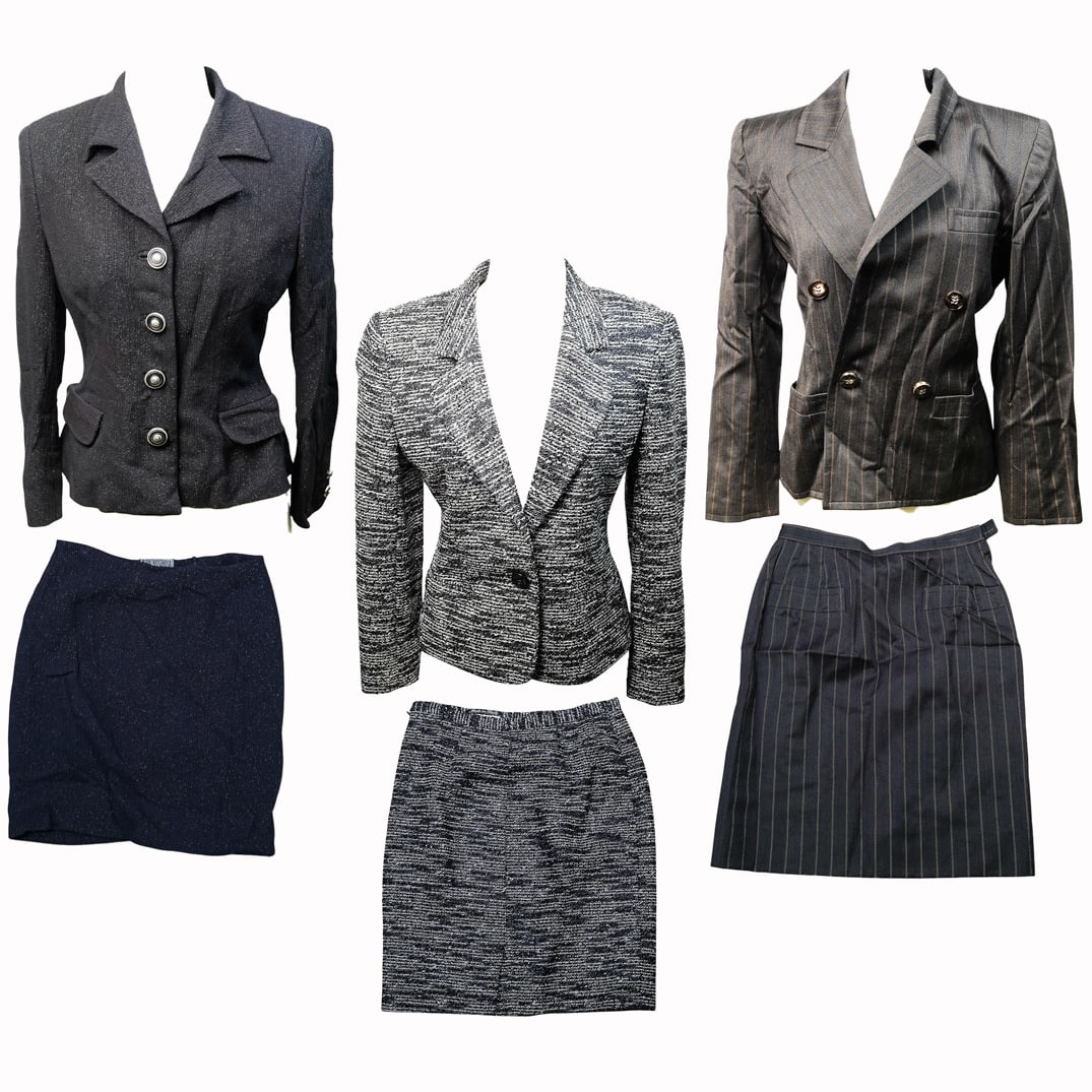 (3 Pcs) Vintage Women's Suits (Versace, Valentino, YSL) (1 of 18)