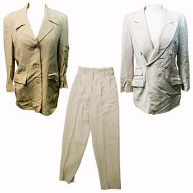 (3 Pcs) Vintage Gucci Women's Blazer & Pant Collection