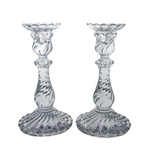 Pair of Baccarat Crystal Candlesticks