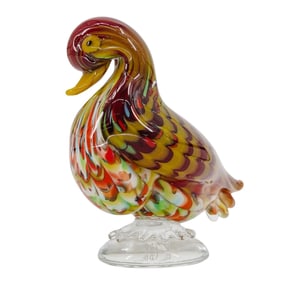 La Tour D'Argent Paris Murano Glass Duck Figurine