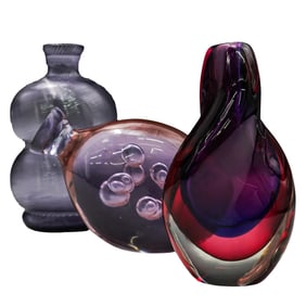 (3 Pcs) Murano Art Glass Collection