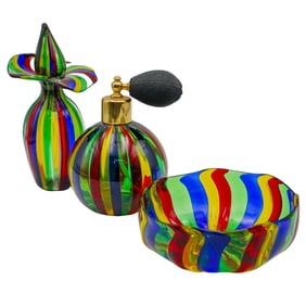 Fulvio Bianconi Style Murano Glass Articles