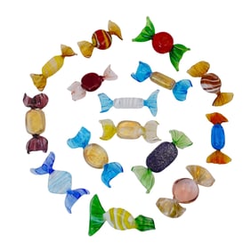 (15 Pcs) Murano Glass Candy