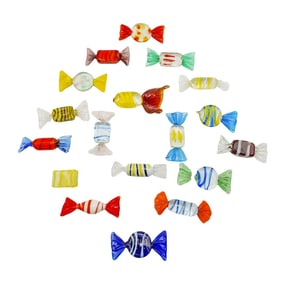 (18 pcs) Murano Glass Candy
