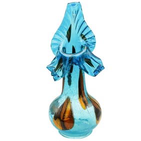 Essie Zareh Floral Art Glass Vase