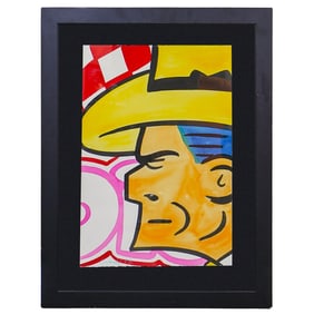 Crash (John Matos) "Dick Tracey" Watercolor Painting