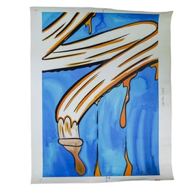 Crash (John Matos) Oil on Paper Painting