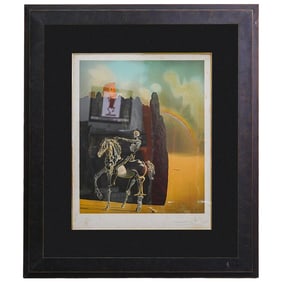 Salvador Dali (1904-1989, Spanish) Surrealist "The Horseman of Death" Lithograph