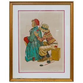 Norman Rockwell (American, 1894 - 1978) "She’s My Baby" Stone Lithograph