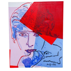 Andy Warhol Inspired Acrylic on Canvas Painting "Sarah Bernhardt"