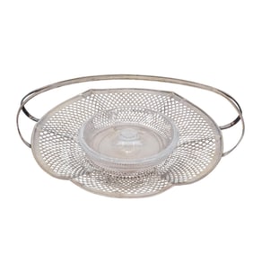 Sterling Silver and Crystal Serving Dish