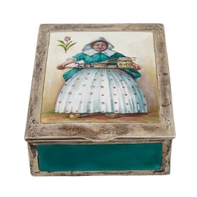 EF Caldwell & Co. Sterling and Enameled Box