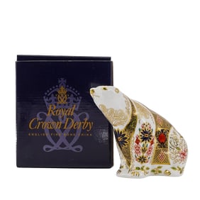 Royal Crown Derby Polar Bear Paperweight