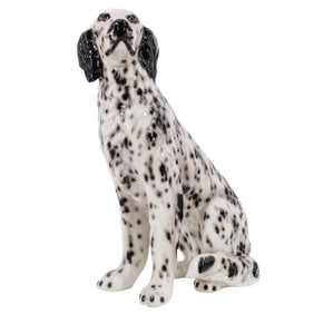 Italian Porcelain Dalmatian Sculpture