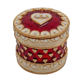Wendy Reed Enameled Heart Trinket Box