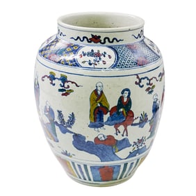 Chinese Wucai Porcelain Jar