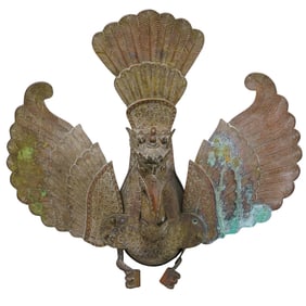 Antique Large Garuda Bronze Blencong Lamp
