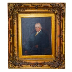 Antique Oil on Canvas Portrait of a Gentleman