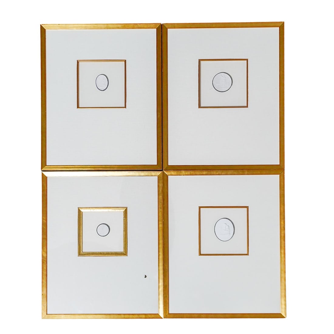 (4 pc) 19th Cent. French Intaglios, Framed (1 of 10)