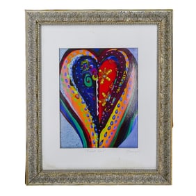 PJ Commerford (American) "Radiant Heart" Mixed Media Artwork