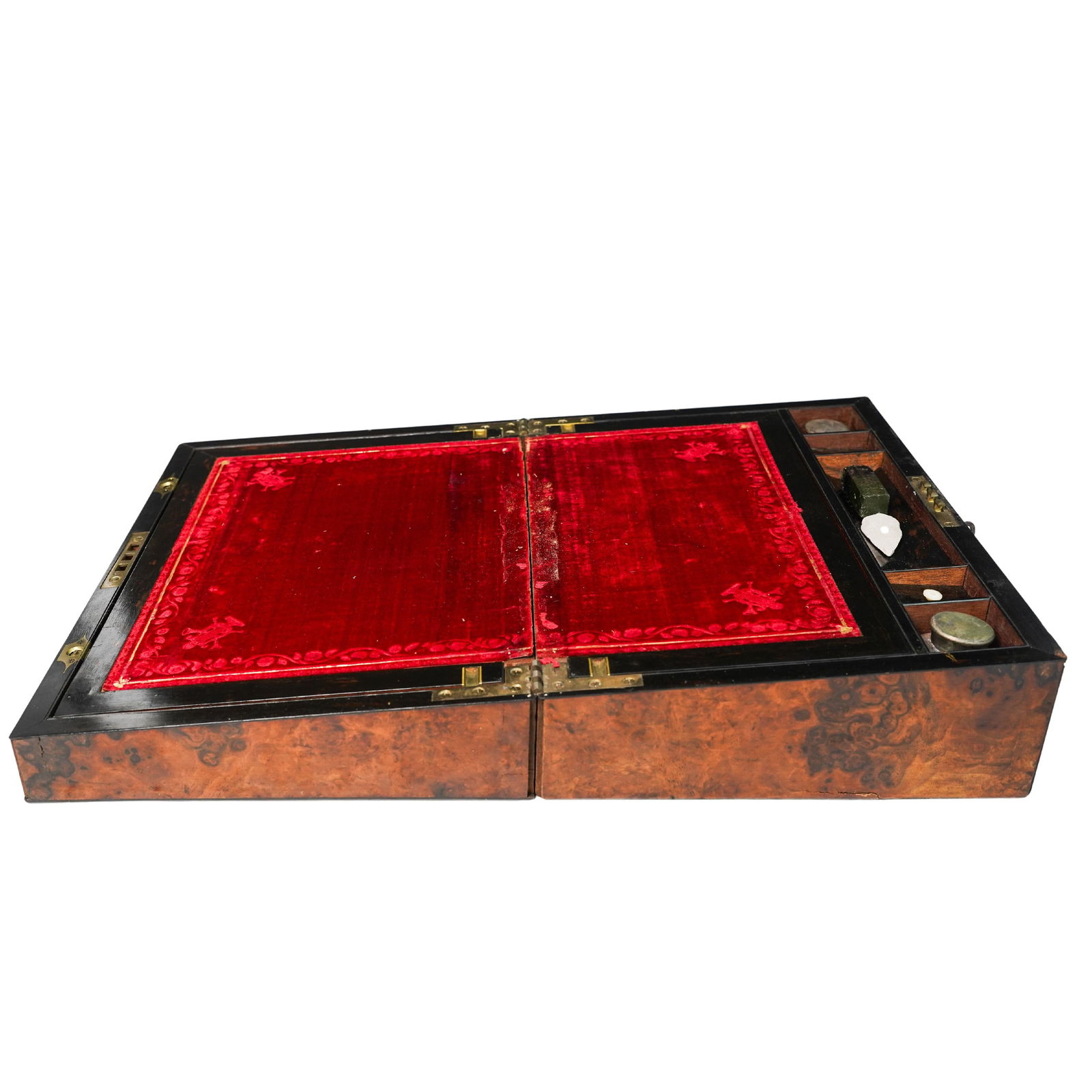 Victorian Antique Burl Wood Writing Box (1 of 5)