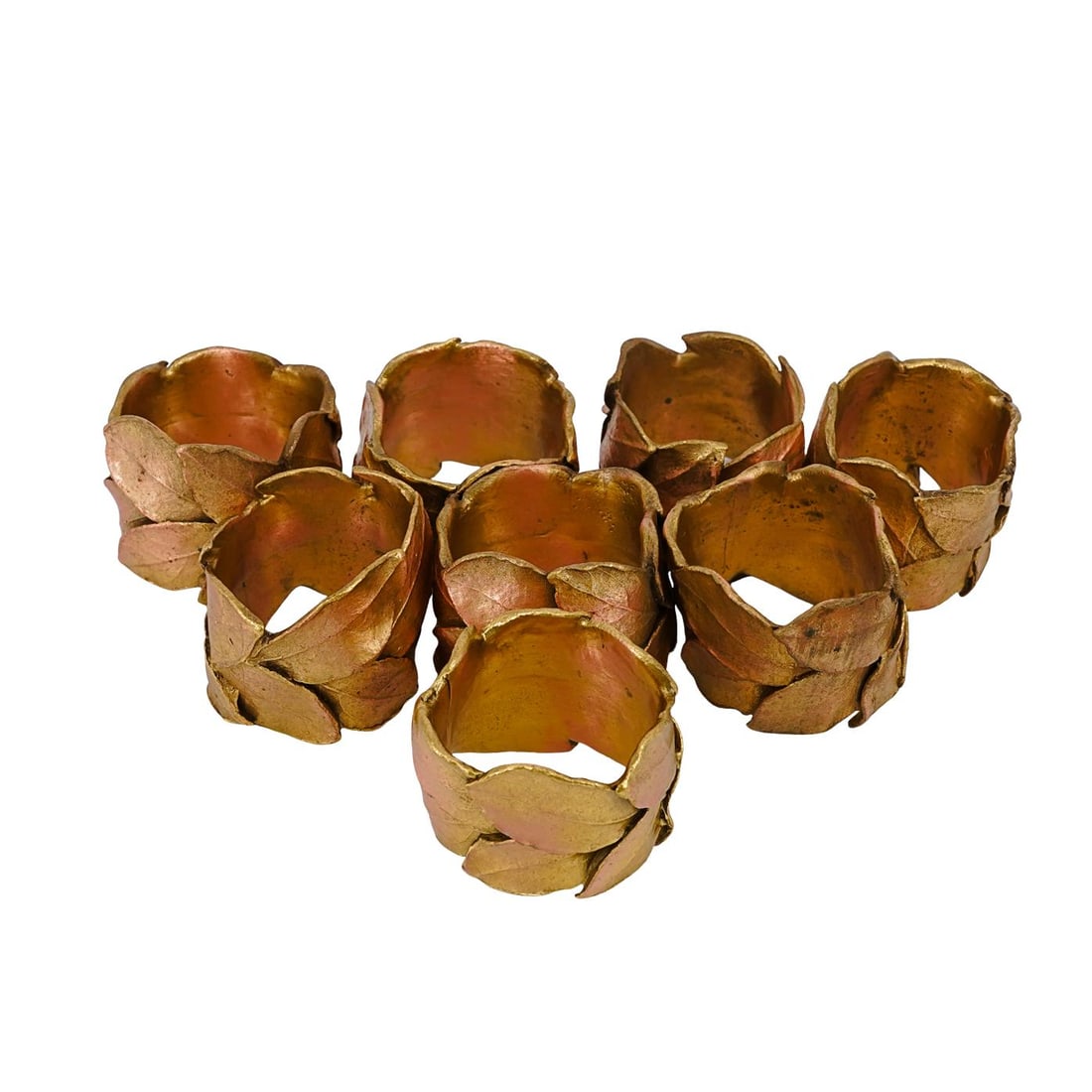 (8 Pcs) Michael Michaud Table Art Bay Leaf Napkin Rings (1 of 4)