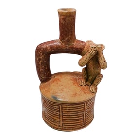 Pre-Columbian Moche Stirrup Spout Vessel