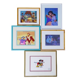 (5 Pcs) Vintage Disney Art Print Collection
