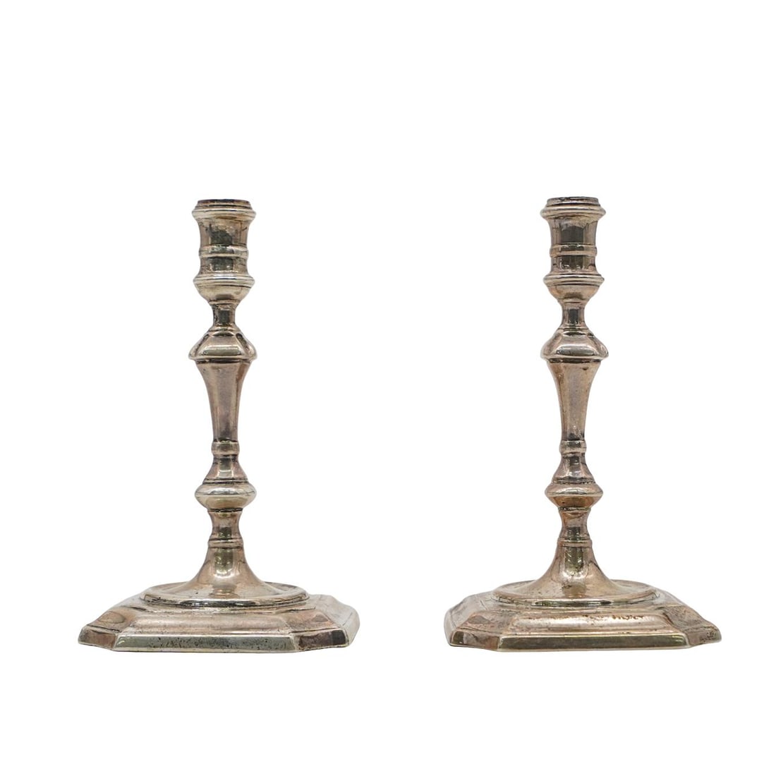 Pair of Cartier Sterling Silver Candlestick