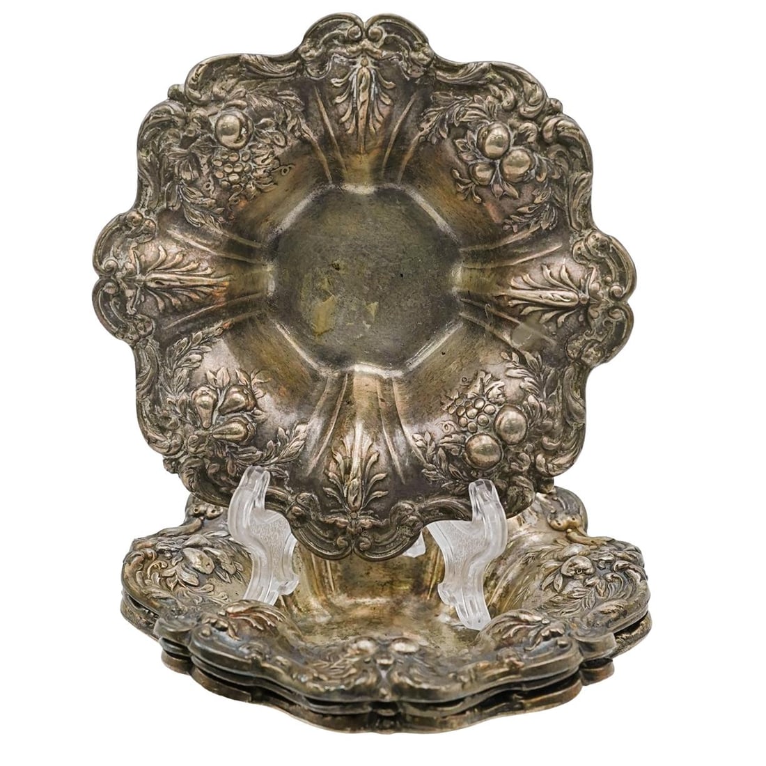 (4 Pcs) Reed & Barton Francis I Sterling Silver Nut Dishes (1 of 5)