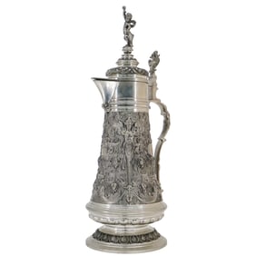 ASN Anton Schreiner Nabburg German Silver-Plate Stein