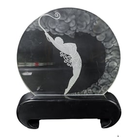 Erté "L’Amour" Illuminated Glass Sculpture
