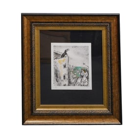 Marc Chagall (Belarusian, 1887-1985) Hand Colored Etching