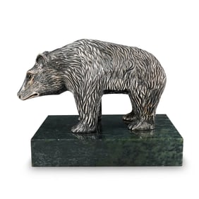 Large Russian Silver Model of Animal (Faberge)