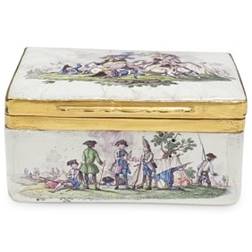 18th C. Gilt Mounted German Porcelain Box